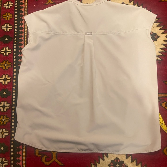 Figs scrub set tan stone color with neon yellow tie Womens size Medium - Picture 6 of 10